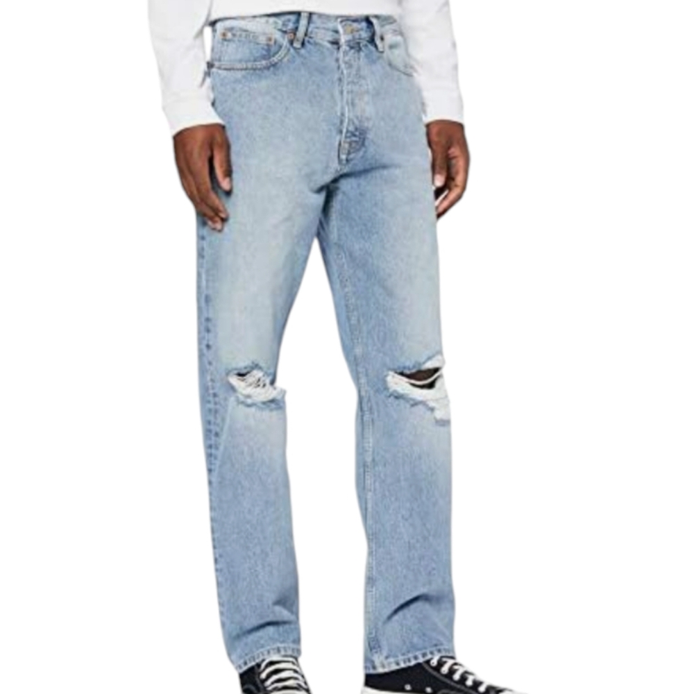 Dr Denim Dash Jeans Stone Cast Blue Ripped Lightwash Men's Jeans Sz 30/32